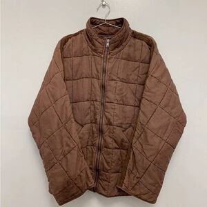 Free People Quilted Dolman Jacket - Toasted Coconut Mushroom - Medium